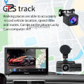 SMART F6 3 CHANNELS WIFI 4K ULTRA HD DASH CAM WITH 5G WIFI6 AND GPS SUPPORT FRONT REAR CABIN CAR CAMERA NIGHT VISION LOOP RECORDING PARKING MONITOR G SENSOR VEHICLE DVR RECORDER. 