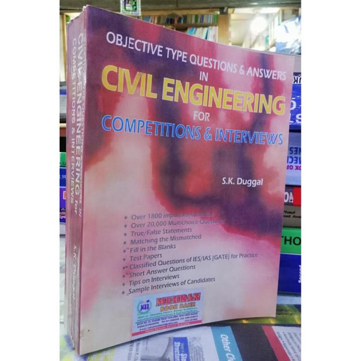 Civil Engineering For Competitions & Interviews In Objective Type Questions & Answers by Sk Duggal