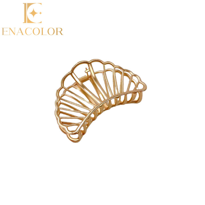 Korean Hair Clip Catch Hairclips Gold Metal Hair Claw Accessories Ins New Girls