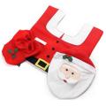 3Pcs Merry Christmas Toilet Seat Cover 3D Cartoon Santa Claus Design Bathroom Mat Toilet Cover Bath Accessories. 