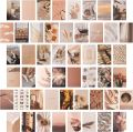 Customize 50 Brown Theme Vintage Aesthetic photo cards of your choice 50 Cards 4x6'' For Wall Decorate. 