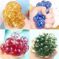 Squeeze Ball with Net, RosyFate Squishy Mesh Ball, Squeeze Ball in Net Glitter, Stress Ball Fidget Toy, Anti Stress Toy, for Children and Adults (A). 