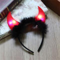Halloween Glowing Headband Feather Light Up Angel Halo Demon Devil Horns Hair Band Cosplay Accessories for Party Wedding. 