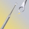 Double-Headed Stainless Steel Cuticle Remover Nail Pusher Exfoliating Prep Tool Clean Dead Skin Circle Bevel Shovel Manicure Pen Yao Store. 