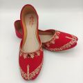 Red with Golden Floral Stylish Handcraft Black khussa for Girls Khusa For Women Khusa For Girl. 