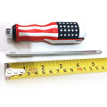 Screwdriver 2 in 1 | Reversible Dual End American USA Flag Screwdrivers Set | Tip Slotted & Tip Phillips Standard Length 9 inches ( Plus and Minus ends of tip). 