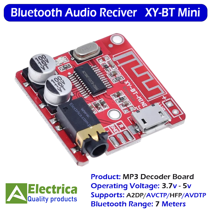 XY-BT-Mini 5v Bluetooth Audio Receiver Bluetooth De-Coder Module Mini MP3 Lossless Speaker Board Amplifier Bluetooth 4.1 by Electrica