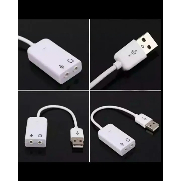 Usb Audio Sound Card Adapter Virtual 7.1 Channel Usb 2.0 Mic Speaker Audio Microphone 3.5Mm Jack Converter For Pc Usb 3D Microphone Headset Adapter