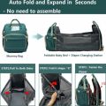 5-in-1 Travel Bassinet Foldable Baby Bed, Diaper Bag Backpack with Auto Folding Crib,Multi-Functional Baby Bassinet Diaper Backpack Organizer with Diapers Changing Station. 
