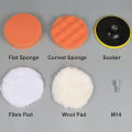 6Pcs 5/6/7 inch Gross Polishing Waxing Buffing Pad Kit Drill Adapter Car Polisher Buffer. 