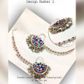 Afghani Earrings with Thin chain Original Afghani Earrings Silver (Sahary wali balian). 