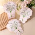 5PCS Handwriting Floral Greeting Cards Blessing Folding Flower Thank You Cards Flower Blossom Happy Birthday Cards Birthday. 