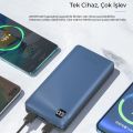 Philips 20000mAh 22.5W Fast Charge and Multi-Output Portable Powerbank - USB and Type-C PD, LED Display - Charge 3 Devices simultaneously. 