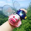 Wrist Watch Remote Control Car Toy USB Mini Cartoon Racing Car Toys Gift for Children. 