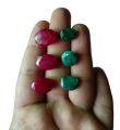 Pack of 2 Stones: 100% Original Natural Emerald (Zamurd) 5 Carat & African Ruby (Yaqoot) 13 to 16 Carat Gemstones/Stones/Gemstones.. 