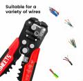 Wire Striper Multifunctional Automatic And Self Adjusting Pliers For Cable Cut Crimp High Precision Automatic Hand Tool Crimper Cable Cutter Electrician Repair Tools Automatic Wire Cutter 5 in 1, and Self Adjusting Wire Striper | Cutter | Crimper, 8 Inch. 