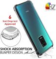 Redmi Note 9S, Note 9 Pro Shockproof Crystal Clear TPU Back Cover Case with Camera Protection Bump. 