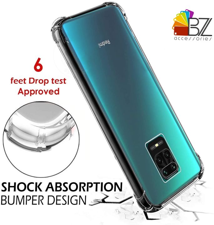 Redmi%20Note%209S,%20Note%209%20Pro%20Shockproof%20Crystal%20Clear%20TPU%20Back%20Cover%20Case%20with%20Camera%20Protection%20Bump%20-%20Image%203