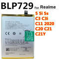 Realme 5 , 5i , 5s , C3 , C11 , C21 , C21Y Battery Replacement BLP729 Battery with 5000mAh Capacity _ Silver. 