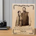 Natural wood frames with customized picture engraved. 