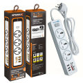 Speed-X Premium Portable Extensions Leads Power Strip 3Socket+3Usb Fast Charging  Port 303pu. 