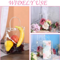 10Pcs Transparent Gift Bags with Handles Waterproof PVC Shopping Bags for Jewelry Candy Perfume Christmas Gift Wedding 25 X 16 X 8cm. 