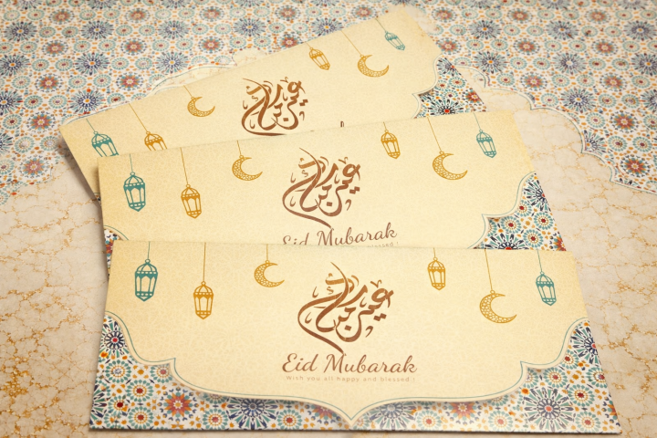 Eidi Design 10 Pcs Eid Design Hard Card Four Color Print Envelope Eidi Card Tuck ...