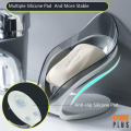 Soap Holder | Soap Dispenser | Soap holder for Bathroom | Soap Dish | leaf shape soap holder, self draining bathroom fitting (Pack of 2). 