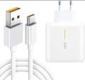 Original 65W Flash Super VOOC Charger Adapter & USB to Type C Fast Charging Cable Compatible for Oppo Realme. 