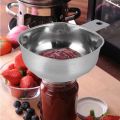 1pc Rectangular Metal Funnel Jar Funnel Stainless Steel Kitchen Funnel Jam Funnle Wide Mouth Canning Funnel. 