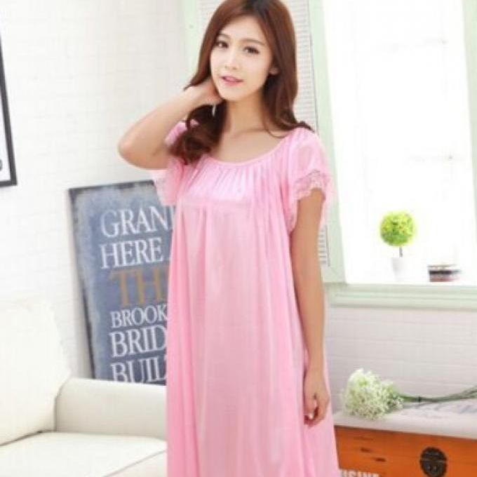 Long pink nightgown hotsell