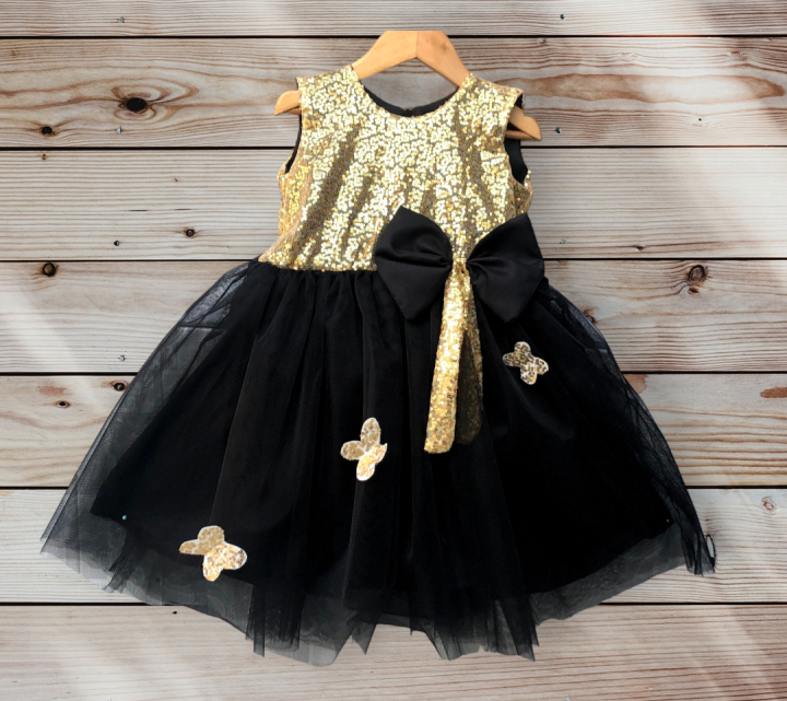 Fancy black frock for baby girls Baby girl dresses for summer Daraz.pk