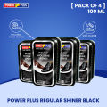 Shoe Shiner - Shoes Shiner Black - Leather Shoe Shiner - Shiner for Shoes - Power Plus Regular Shiner - Black - (PACK OF 4). 