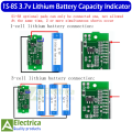 1s-8s 3-34V Generic Lithium Battery Capacity Level Indicator Module 18650 capacity Display Suitable for 1s/2s/3s/4s/5s/6s/7s/8s by Electrica. 