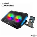S900 Cooling Pad For 14-17 Inch Laptops Gaming Notebook Dual USB Ports Adjustable Height RGB Laptop Cooling Pad Stand. 