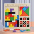 Tetris Puzzle Kids 3-6 years old baby force development wooden toys for boys and girls. 