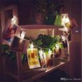 LED Photo Clip String Lights 5M 10/20 Clips 5v AA Battery and USB Warm White LEDs Operated Fairy Bedroom Home Decoration for Hanging Photos. 