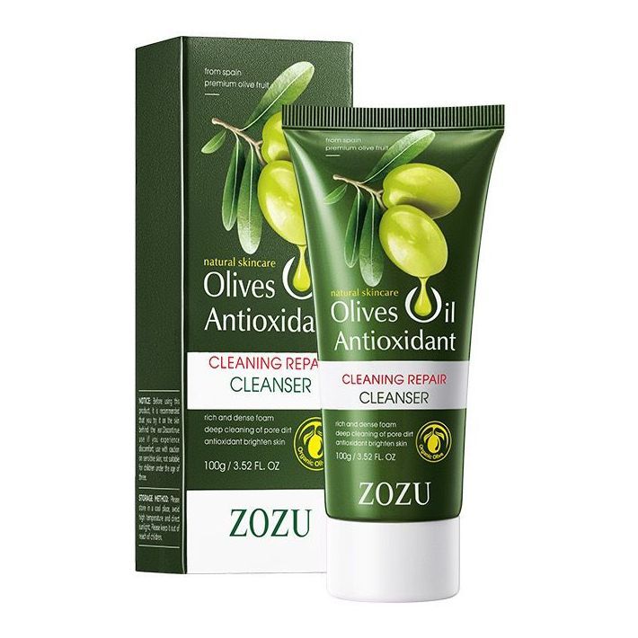 ZOZU Olive Oil Deep Cleansing Soothing & Brighten skin care Refreshing Facial Cleanser 100g ZOZU62869