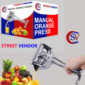 Street Vendor Manual Juicer, Fruit Press Juicer Made Of Heavy Duty Aluminum Alloy For Oranges, Lemon, Water Melon, Pomegranate, Silver Colour. 