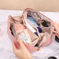 【HOT】 Large Cosmetic Bag For Women Pu Leather Make Up Pouch Portable Washbag Travel Toiletries Organizer Storage Luxury Brand Hangbag. 