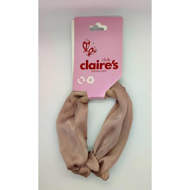 Claire’s Club Twisted Headwrap Hair Scrunchies Brown Hair Clips Headband Hair Accessories Band for Women (Product of UK)