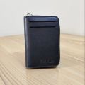 KaiHua RFID Blocking Wallet for Men – PU Leather Zipper Card Holder with 13 Card Slots, Compact & Casual. 