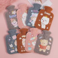 Cartoon Teddy Plush Water-Filled Hot Water Bag Water Injection Hand Warmer Warm Belly Heating Pad Plush Explosion-Proof Hot-Water Bag. 