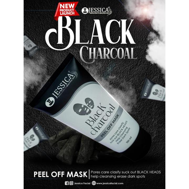 Jessica Black Charcoal Peel Off Mask - 150ml