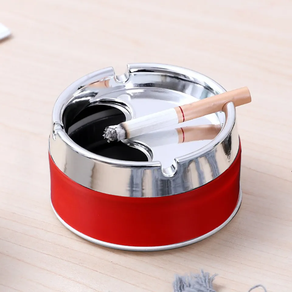 cigarette ashtray with lid Cigarette Ashtray Detachable Lid Stainless Steel Cigarette Ashtray Smokers  Desktop Smoking Ash Tray By D-Store