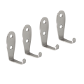 Pack of 4 Stainless Steel Hooks, Wall Hooks Coat Hooks for Wall, Hooks for Hanging, Steel Hooks for Bathroom, Kitchen, cloth hanger , peg, Door or Wall Hanger & Robe Towel Hook with screws.. 