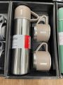 RN  steel and steelnes Flask set serving of 3 persons avlb. 