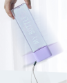 Square Transparent Plastic Water Bottle with Frosted Finish and Carry Loop. 