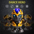 Battery Operated Bump and Go Musical Dancing Super Hero Bumblebee Robot Action Toy with 3D Lights & Sound. 