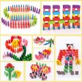 Wooden Domino Blocks 100 Pcs Colorful Educational Game for Kids. 